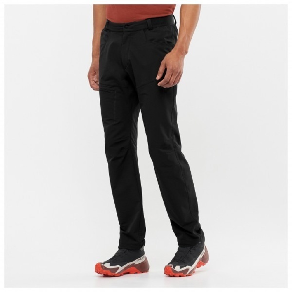 Salomon Wayfarer Pant Mens 28 x 32 Black Shell Stretch Climawind Climbing Hiking